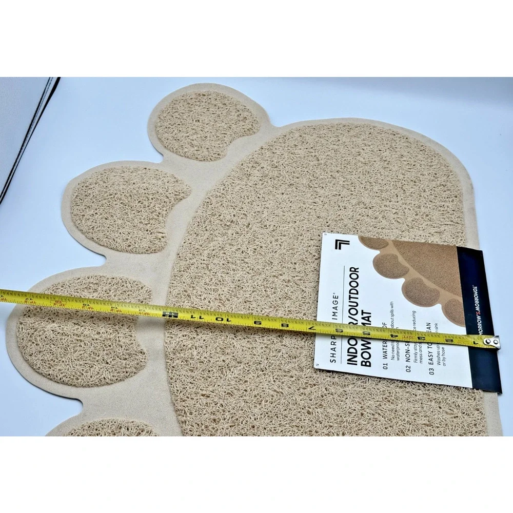 Sharper Image Cat Litter Trapping Mat 23x17.5 Paw Scatter Control Less Waste